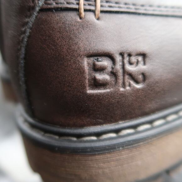 B-52 Bullboxer Shoes Mens 10 Boots Combat Biker Lace Up Zip Brown Casual Cap Toe main image 12